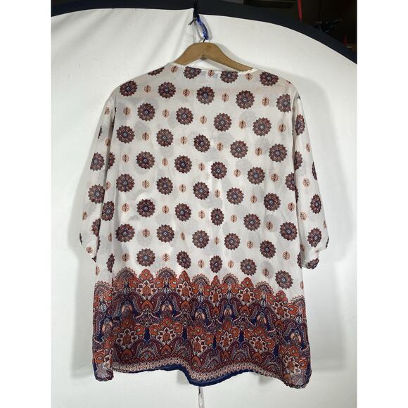 Claudia Richard Tunic Blouse Top Size 3X Peasant Romantic Boho Festival Gypsy - Picture 9 of 11